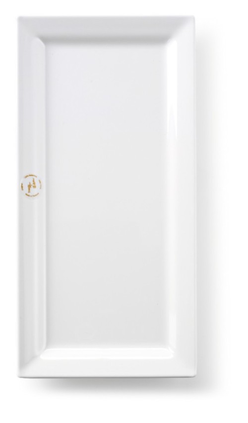 Serveerschaal 35x18cm - Melanie wit RH (Krat van 5)